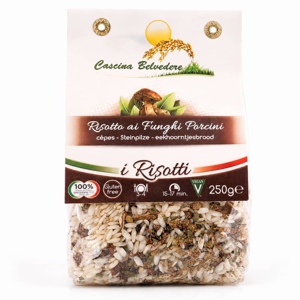 Cascina Belvedere Risotto mit Steinpilzen 250 Gramm Produktbild