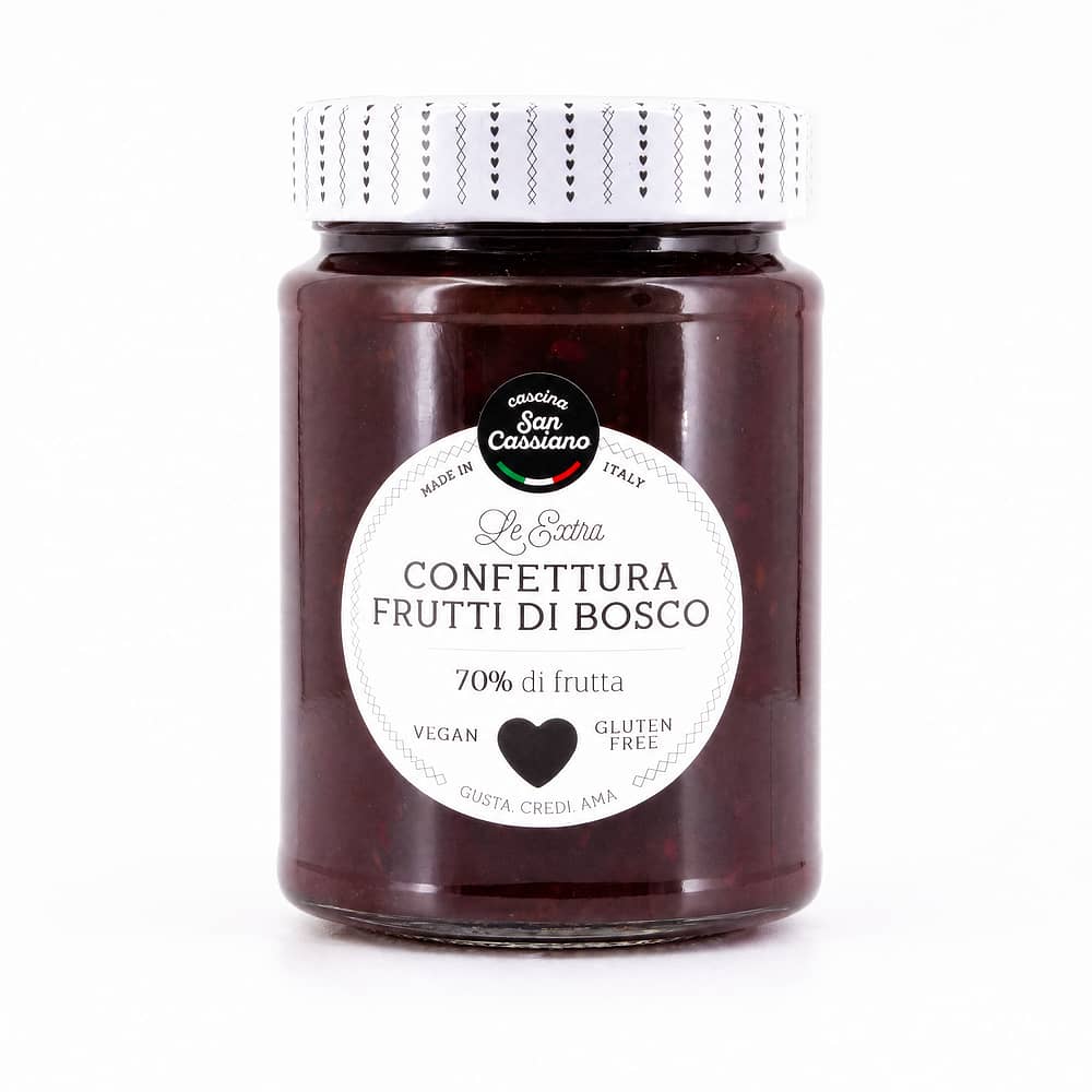 Cascina San Cassiano Confettura Frutti Di Bosco Waldbeeren Konfitüre 340 Gramm Produktbild