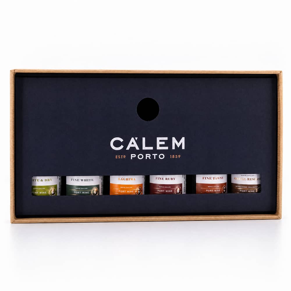 Cálem Minaturenset aus Tawny; White Port; Ruby Port; White & Dry; Lagrima & Special Reserve - 6 Stück je 0,05l als Geschenkset 0,30 Liter/ 19.5% vol Produktbild