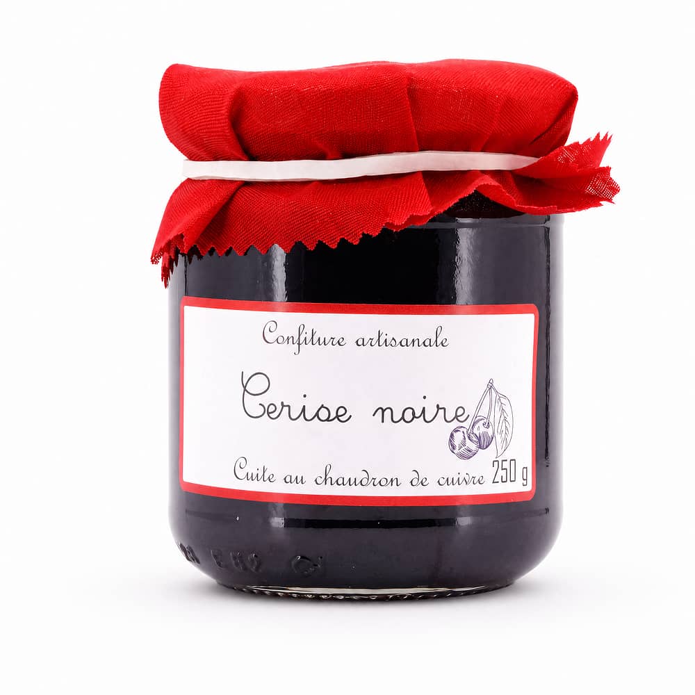 Confiture artisanale Cerise noire Schwarze Kirsch- Konfitüre 250 Gramm Produktbild