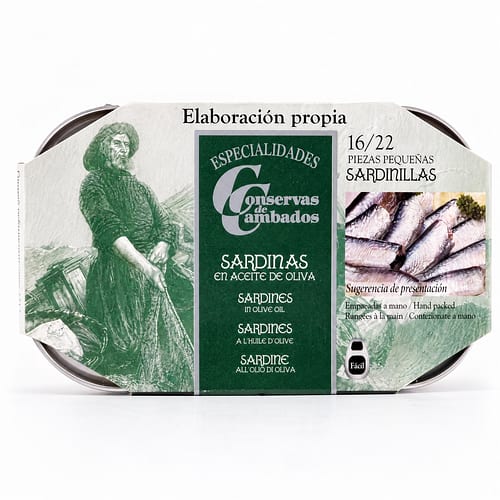 Conservas De Cambados Kleine Sardinen in Olivenöl 115g 80 Gramm Abtropfgewicht Produktbild