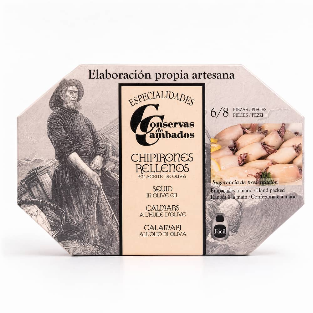 Conservas De Cambados Tintenfisch in Olivenöl 111g 72 Gramm Abtropfgewicht Produktbild