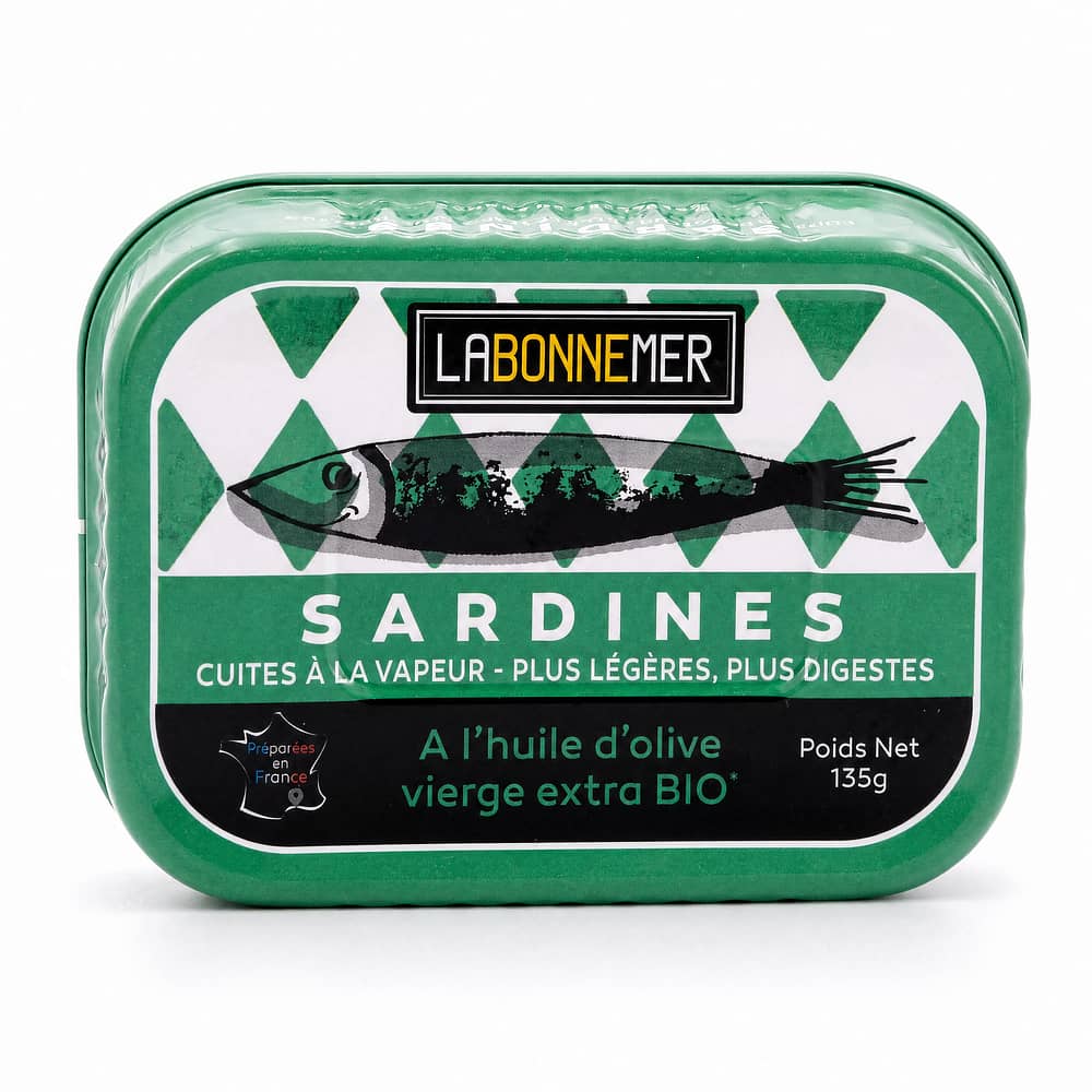 Ferrigno La Bonne Mer Sardinen mit Bio-Olivenöl 135g 95 Gramm Abtropfgewicht Produktbild