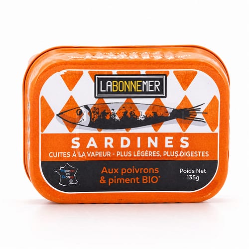 Ferrigno La Bonne Mer Sardinen mit Bio Paprika und Piment 135g 95 Gramm Abtropfgewicht Produktbild
