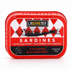 Ferrigno La Bonne Mer Sardinen mit Bio-Tomaten & Basilikum 135g Produktbild