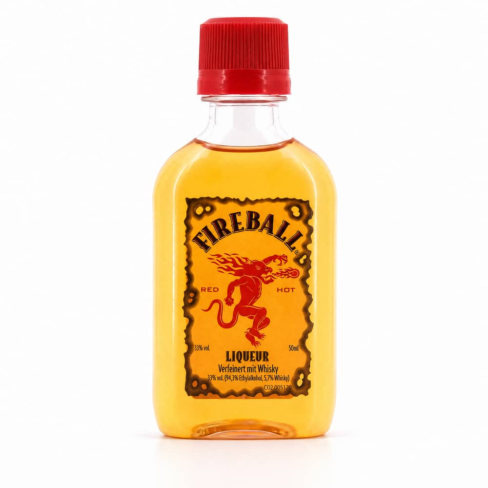 Fireball Cinnamon Whisky Liqueur Miniatur (PET-Flasche) 0,050 Liter/ 33.0% vol Produktbild