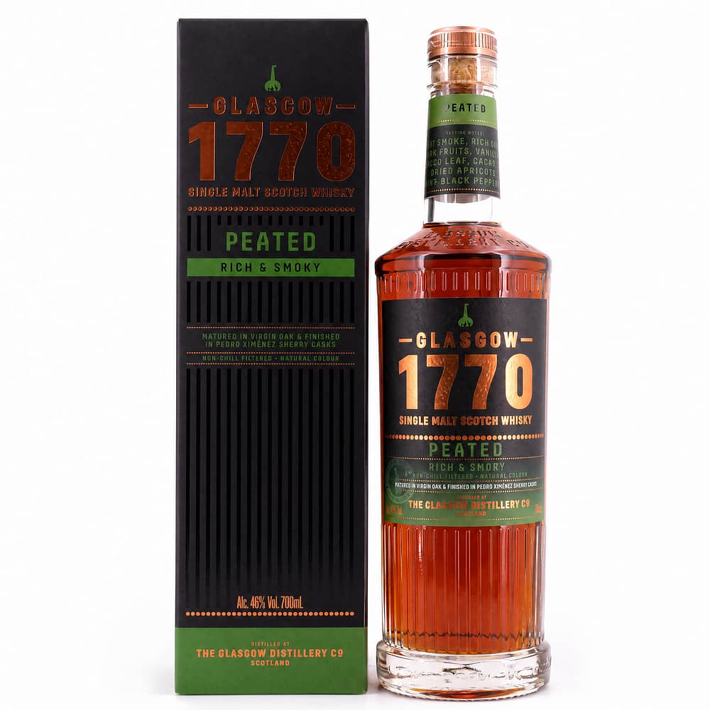 Glasgow Distillery 1770 Glasgow Single Malt Peated Rich & Smoky 0,70 Liter/ 46.0% vol Produktbild