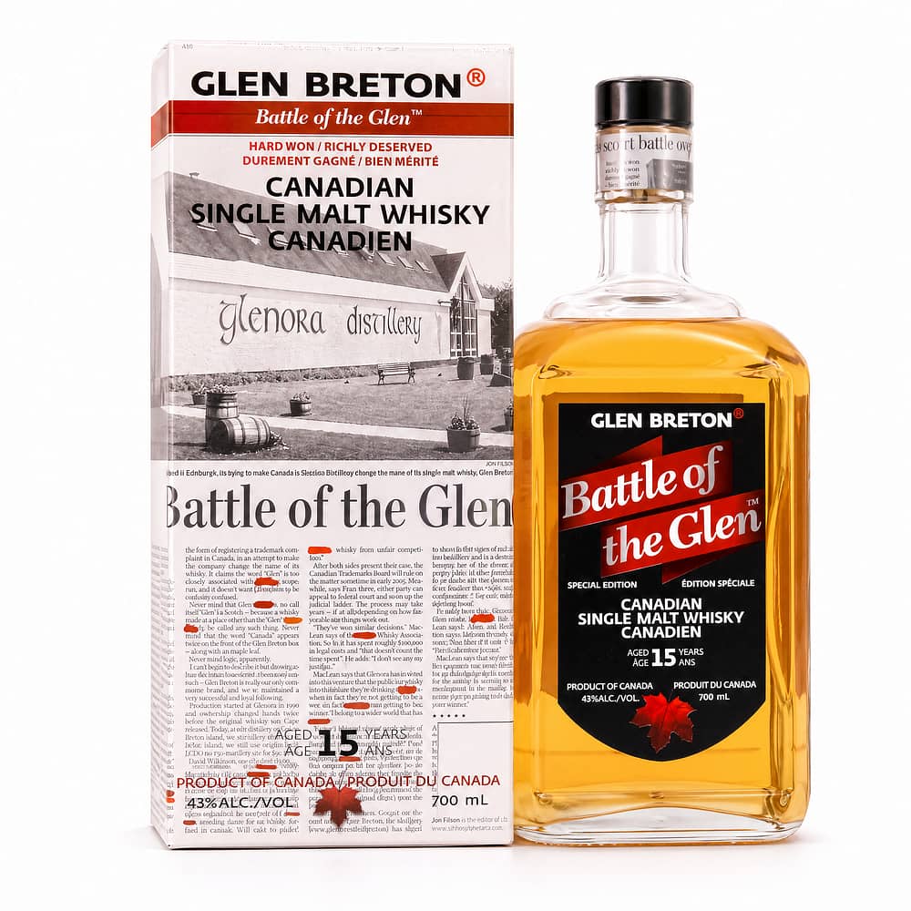 Glen Breton 15 Jahre Battle of the Glen Single Malt Whisky 0,70 Liter/ 43.0% vol Produktbild
