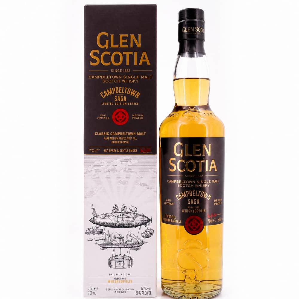Glen Scotia Campbeltown Saga No. 1 Whiskyopolis Vintage 2011 Medium Peated 0,70 Liter/ 50.0% vol Produktbild