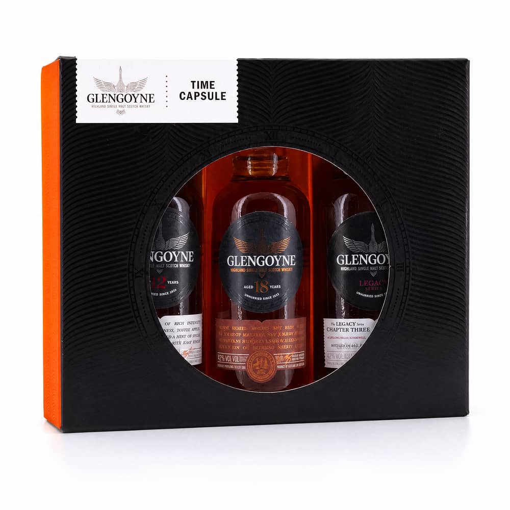 Glengoyne Time Capsule Miniatur-Set Legacy Chapter Three 48% , 12 & 18 Jahre 43% 0,150 Liter/ 44.7% vol Produktbild