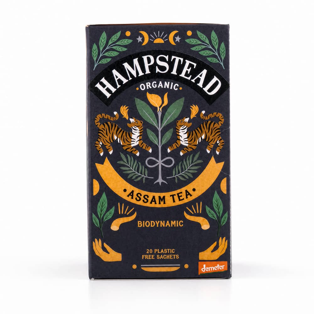 Hampstead Tea BIO Organic Assam Imperial 20 Teebeutel 40 Gramm Produktbild