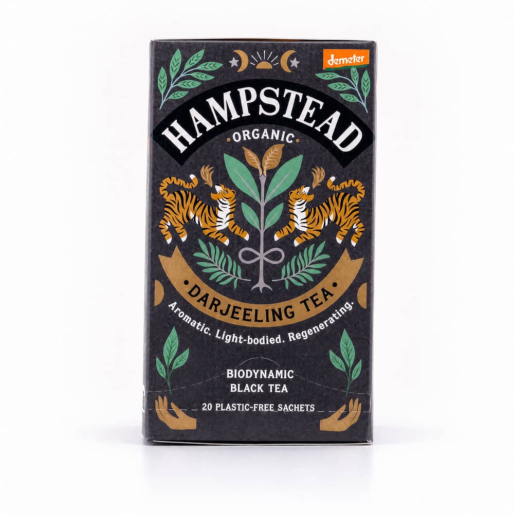 Hampstead Tea BIO Organic Darjeeling 20 Teebeutel 40 Gramm Produktbild