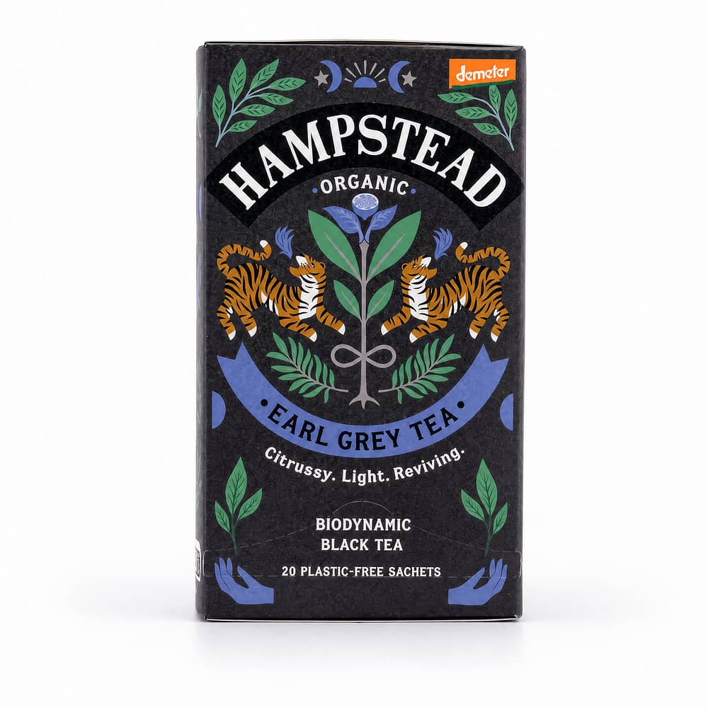 Hampstead Tea BIO Organic Earl Grey 20 Teebeutel 40 Gramm Produktbild