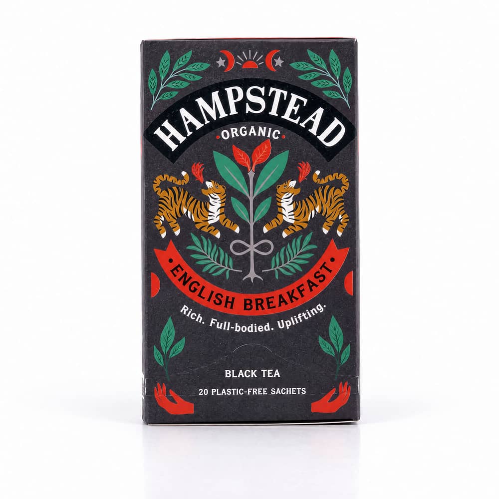 Hampstead Tea BIO Organic English Breakfast 20 Teebeutel 45 Gramm Produktbild