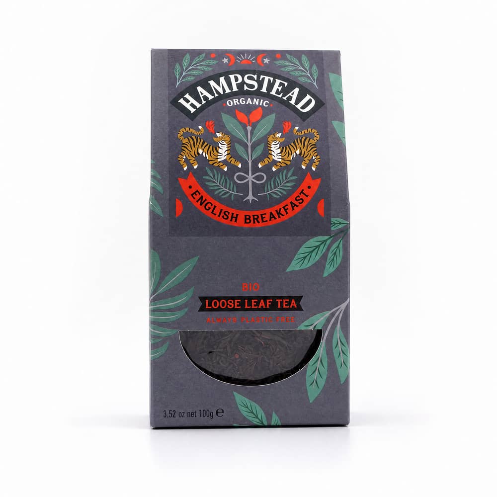 Hampstead Tea BIO Organic English Breakfast loser Tee 100 Gramm Produktbild