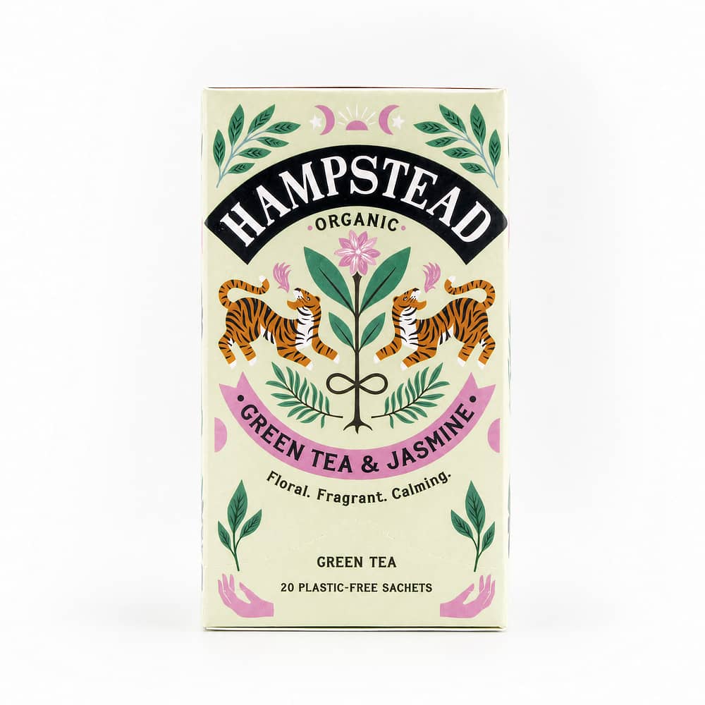 Hampstead Tea BIO Organic Green Tea & Jasmine 20 Teebeutel 40 Gramm Produktbild