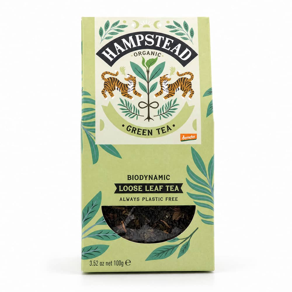 Hampstead Tea BIO Organic Green Tea loser Tee 100 Gramm Produktbild