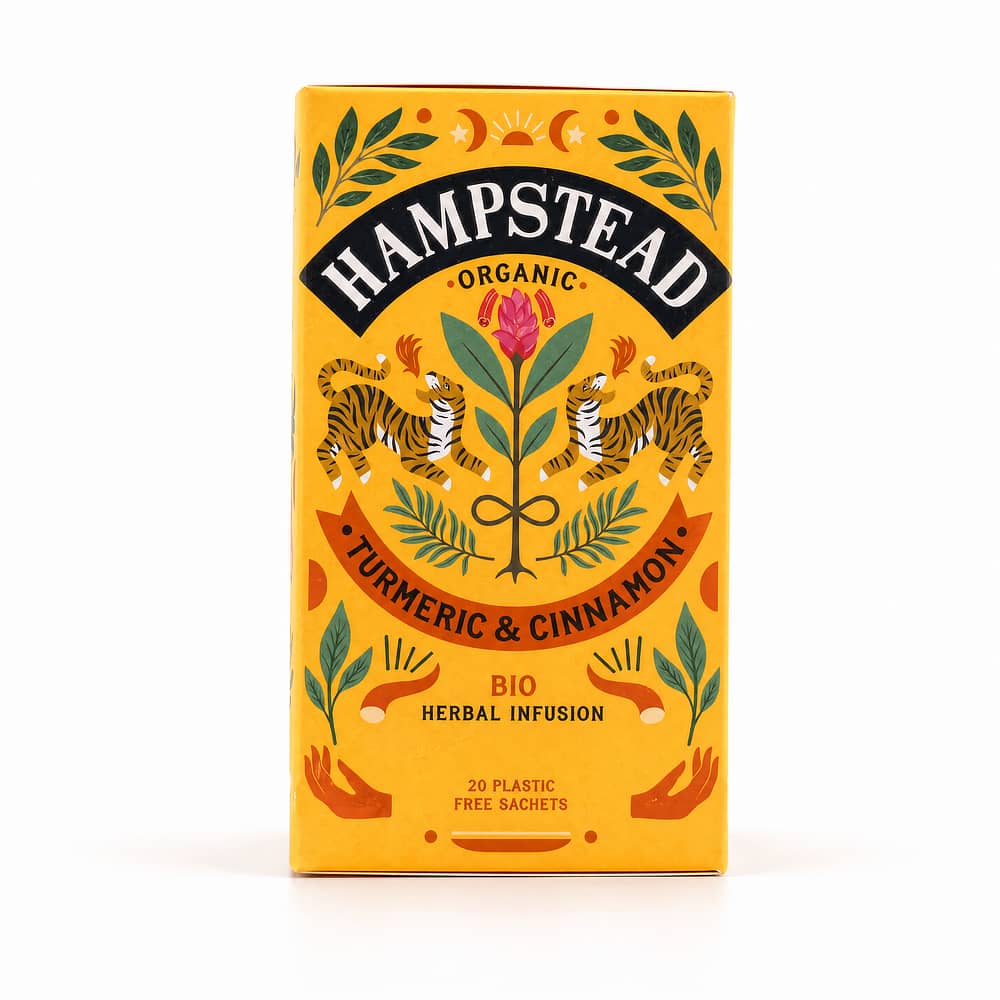 Hampstead Tea Turmeric & Cinnamon BIO 20 Teebeutel 30 Gramm Produktbild