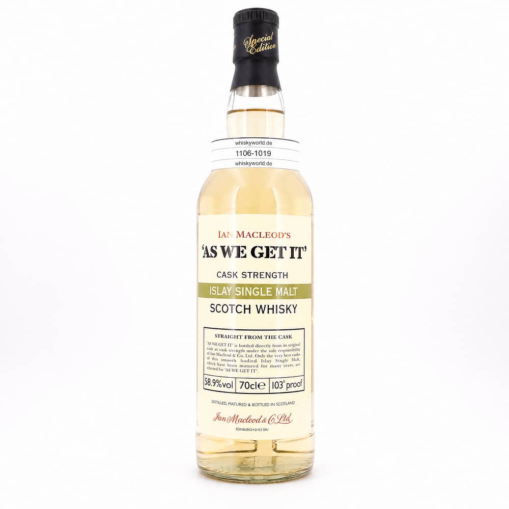 Ian Macleod as we get it Islay Single Malt Cask strength Cask strength 0,70 Liter/ 60.4% vol Produktbild