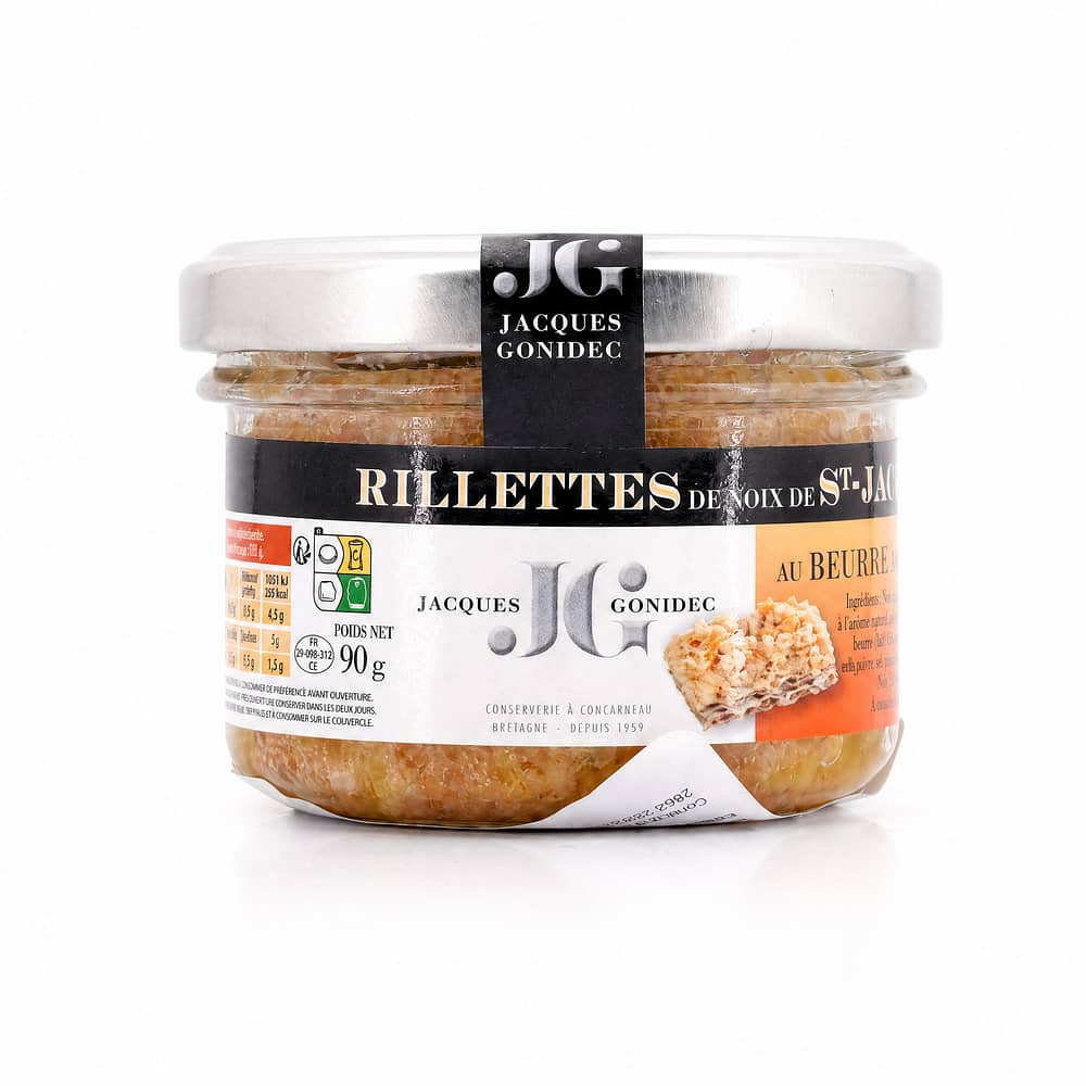 Jacques Gonidec Jakobsmuschelrillettes mit BIO-Fassbutter 90 Gramm Produktbild