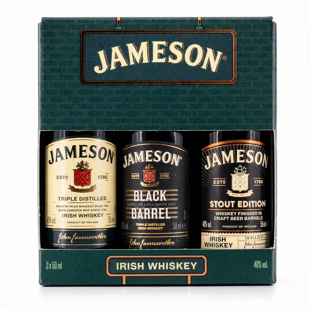Jameson Tri-Pack Jameson Irish, Black Barrel & Stout Edition je 0,05l 0,150 Liter/ 40.0% vol Produktbild