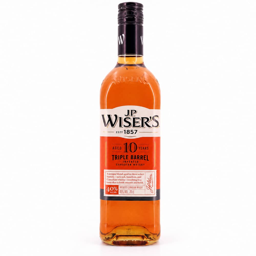 J.P.Wiser's 10 Jahre Tripple Barrel Canadian Whisky 0,70 Liter/ 40.0% vol Produktbild