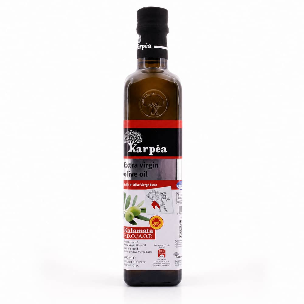 Karpea Kalmata Natives Olivenöl Extra Virgin P.D.O / A.O.P. 0,50 Liter Produktbild