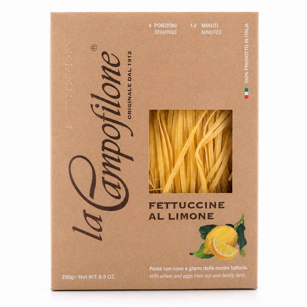 La Campofilone Fettuccine Eiernudeln mit Zitrone 250 Gramm Produktbild