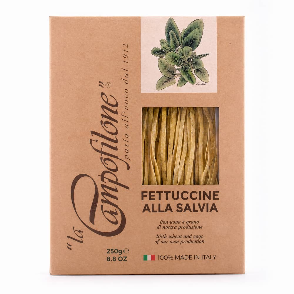 La Campofilone Fettucine Eiernudeln mit Salbei 250 Gramm Produktbild