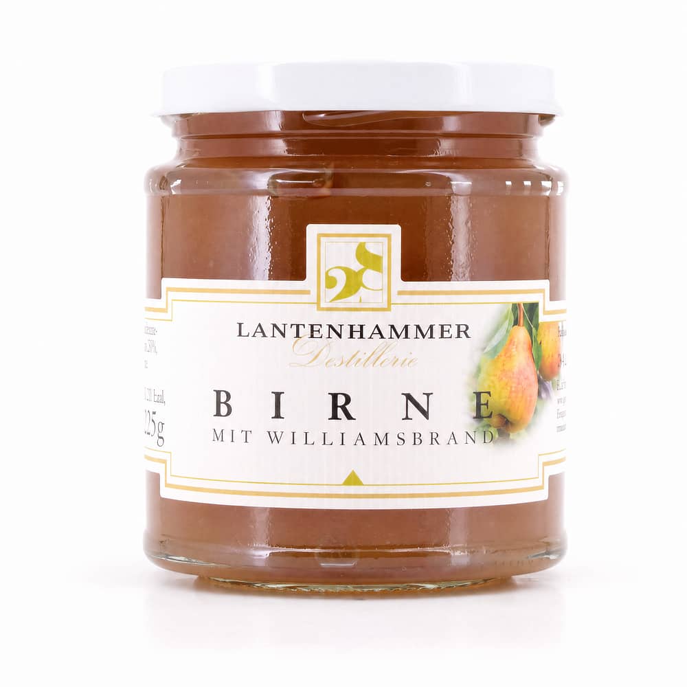 Lantenhammer Birnen Fruchtaufstrich mit Birnenbrand mit 2% Birnenbrand 225 Gramm/ 2.0% vol Produktbild