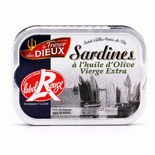 Le Trésor des Dieux Sardinen in Olivenöl Extra Label Rouge 115g 86,30 Gramm Abtropfgewicht Produktbild