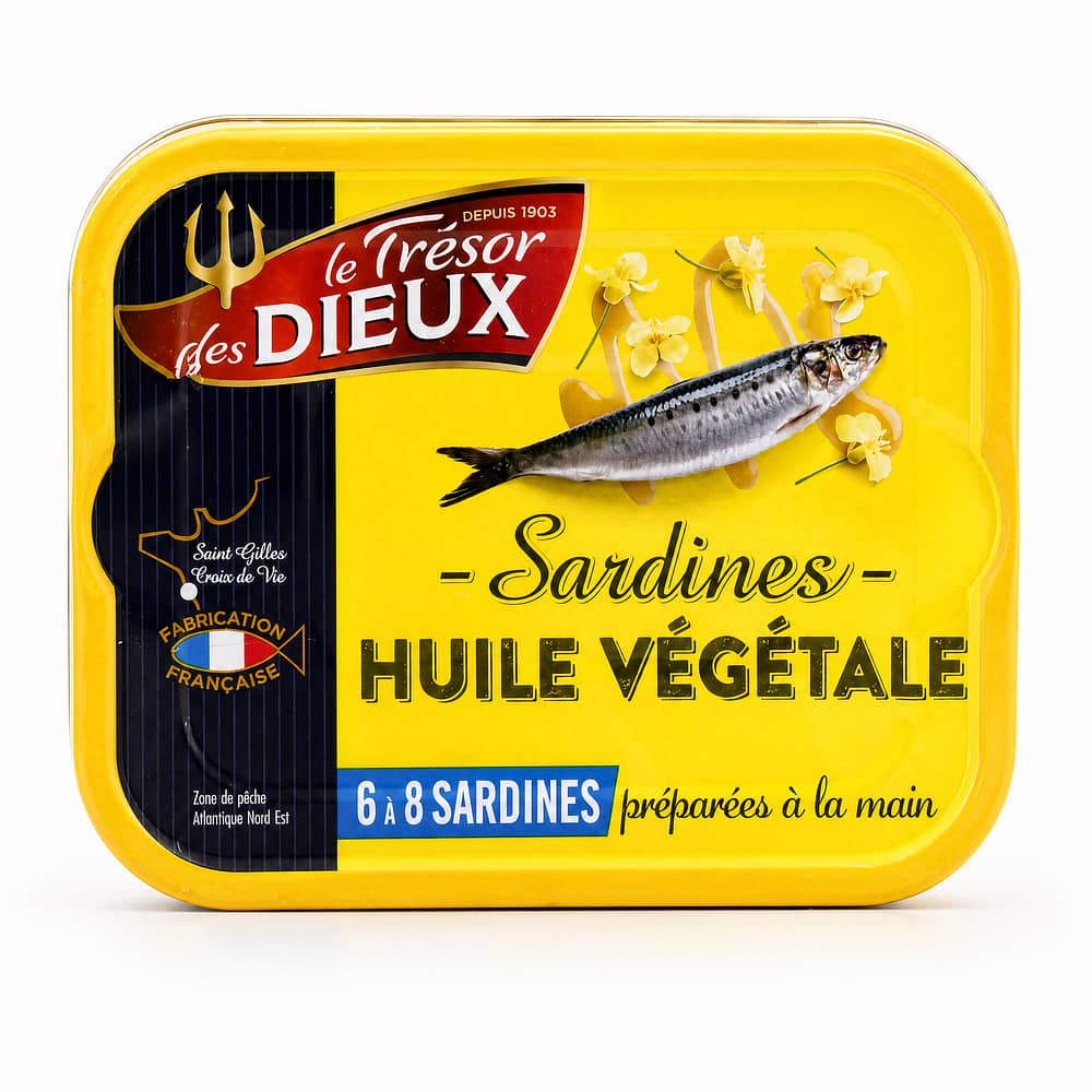 Le Trésor des Dieux Sardinen in Planzenöl 173g 70 Gramm Abtropfgewicht Produktbild