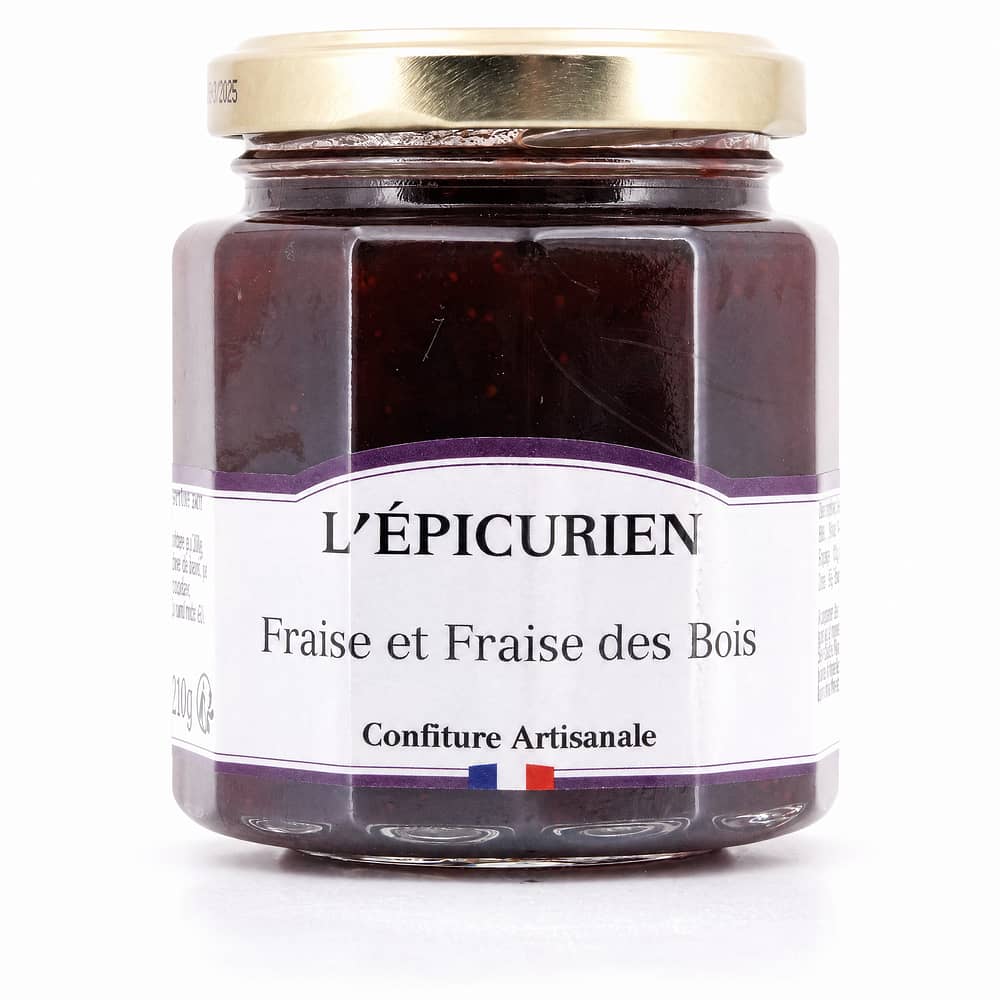 L’Epicurien Erdbeer Konfitüre mit Walderdbeere 210 Gramm Produktbild