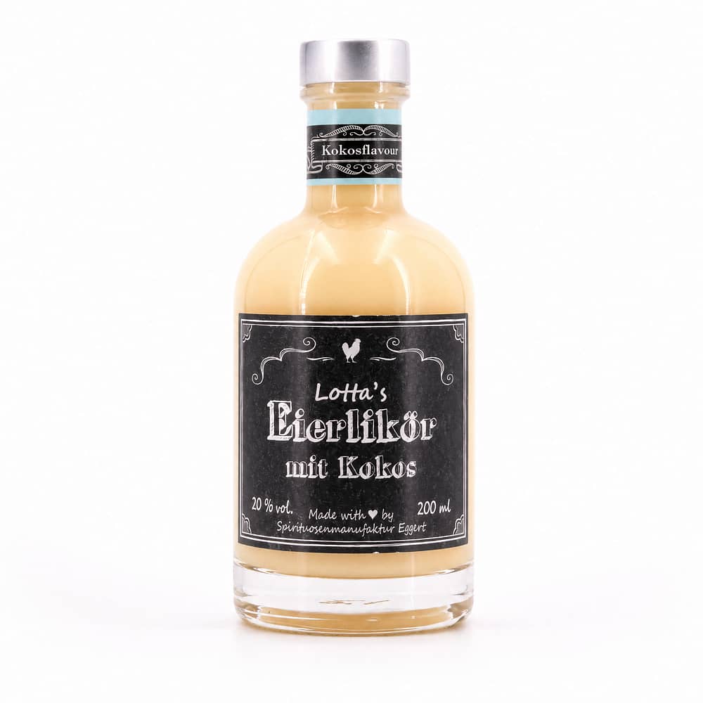 Lottas Eierlikör mit Kokos Kleinflasche 0,20 Liter/ 20.0% vol Produktbild