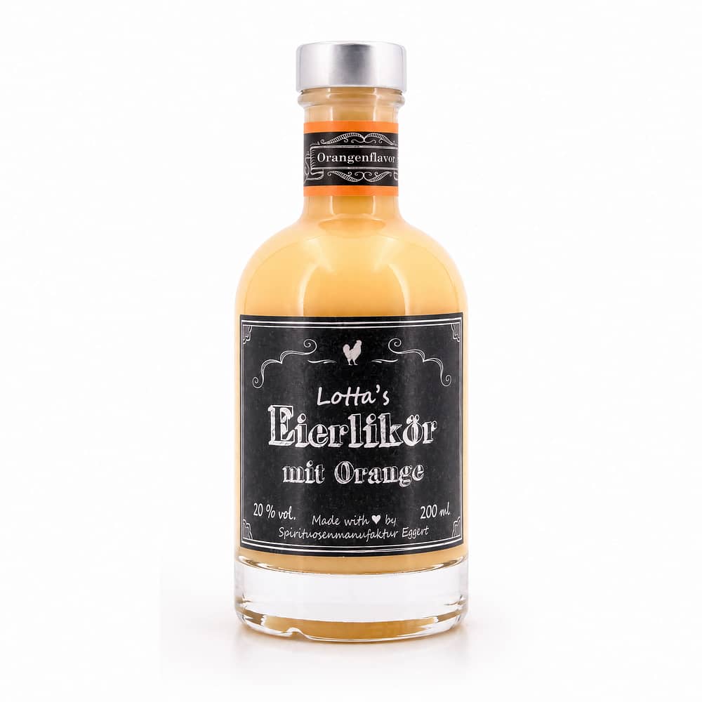Lottas Eierlikör mit Orange Kleinflasche 0,20 Liter/ 20.0% vol Produktbild