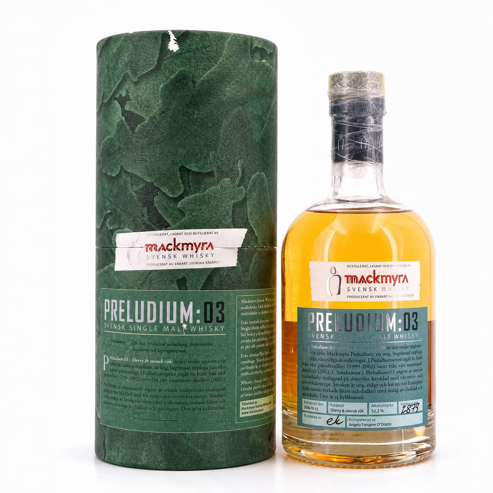 Mackmyra Preludium:03 0,50 Liter/ 52.2% vol Produktbild