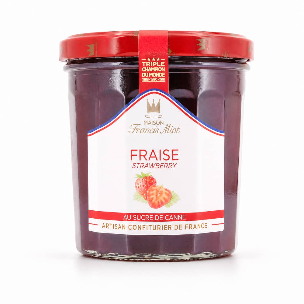 Maison Francis Miot Fraise Erdbeere Fruchtaufstrich mit Rohrzucker 340 Gramm Produktbild