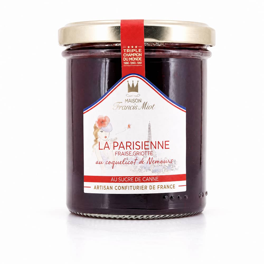 Maison Francis Miot La Parisienne Fruchtaufstrich aus Erdbeer & Sauerkirsche 220 Gramm Produktbild