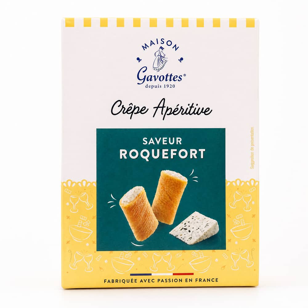 Maison Gavottes Crêperöllchen mit Roquefortgeschmack 110 Gramm Produktbild