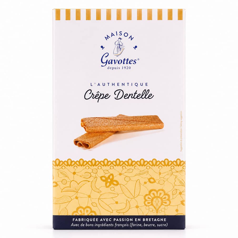 Maison Gavottes Crêpe Dentelle Knusper-Butterplätzchen 125 Gramm Produktbild