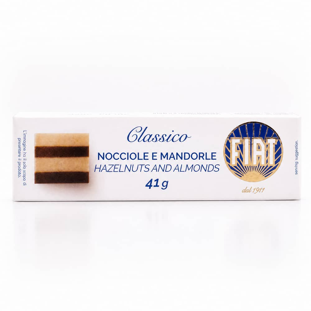 MAJANI FIAT Classic Schichtnougat Haselnuss & Mandeln 41 Gramm Produktbild