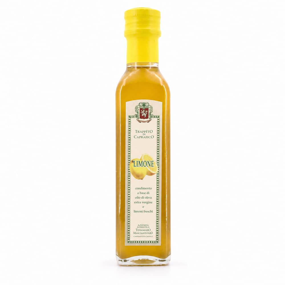 Masciantonio Olio Extra Vergine al Limone Olivenöl Gentile di Chieti und Essenzen der Zitrone von Masciantonio 0,250 Liter Produktbild
