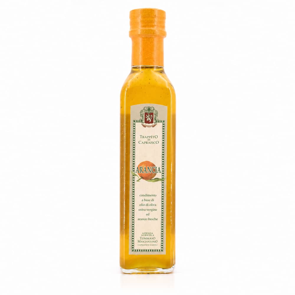 Masciantonio Olio Extra Vergine All Arancia Olivenöl Gentile di Chieti und Essenzen der Orange von Masciantonio 0,250 Liter Produktbild
