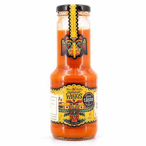 Mic's Chilli Damn Hot Wings Extravagant scharfe Chili-Sauce 275 Gramm Produktbild