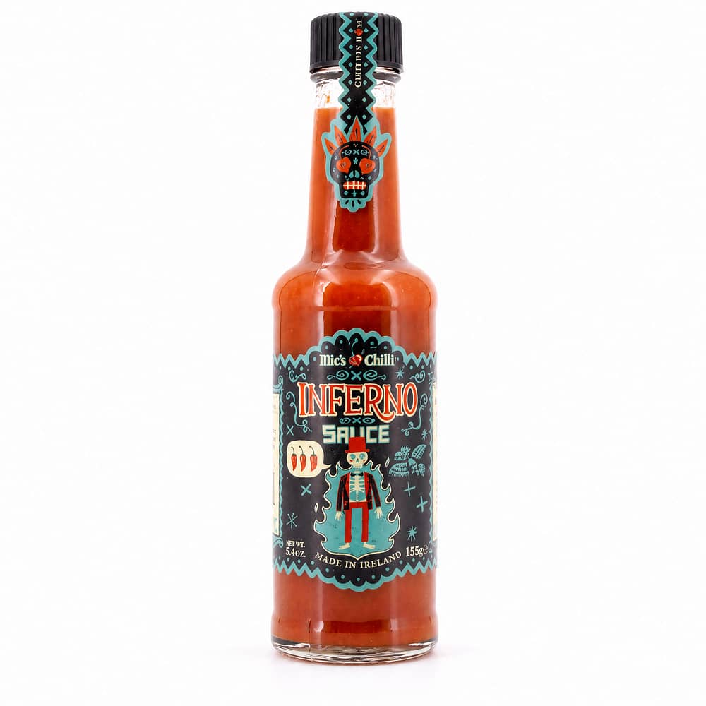 Mic's Chilli Inferno Original feurig-scharfe Chili-Sauce 8 Habanero-Chili pro Flasche 50.000 Scoville 155 Gramm Produktbild