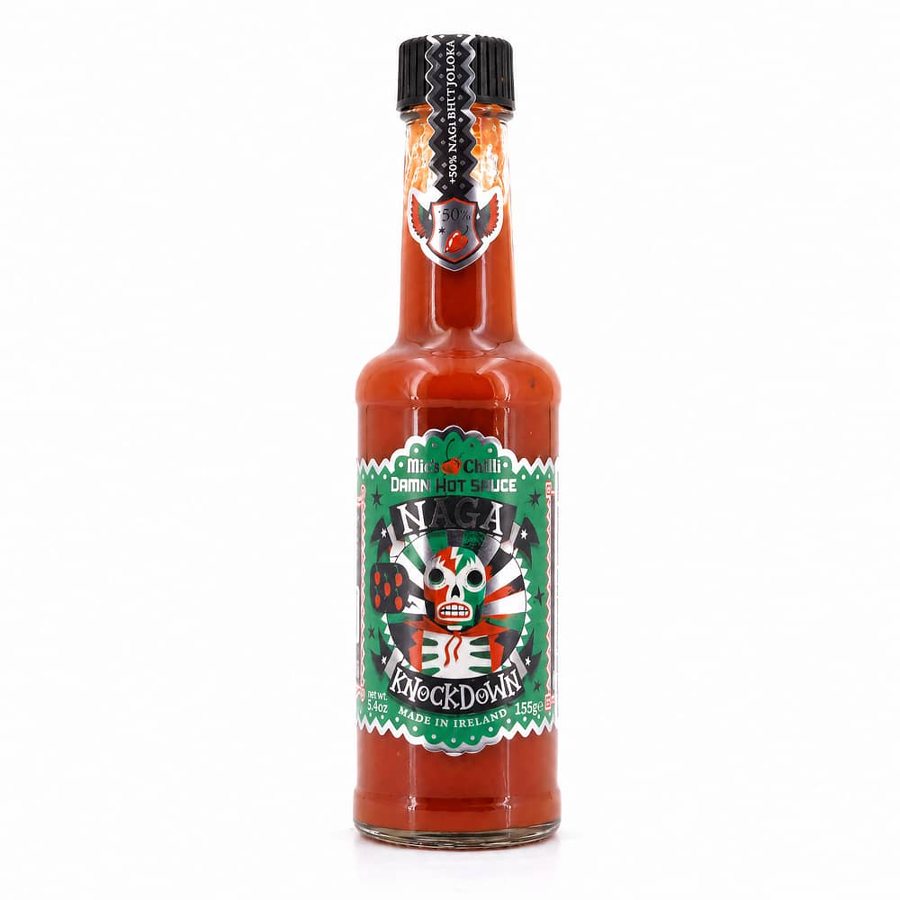 Mic's Chilli Naga Knockdown Damn Hot Sauce extrem scharfe Chili-Sauce 600.000 Scoville 155 Gramm Produktbild