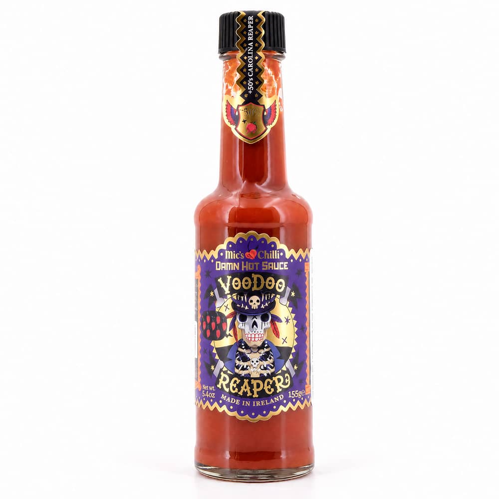 Mic's Chilli Voodoo Reaper Damn Hot Sauce extrem scharfe Chili-Sauce 1.200.000 Scoville 155 Gramm Produktbild
