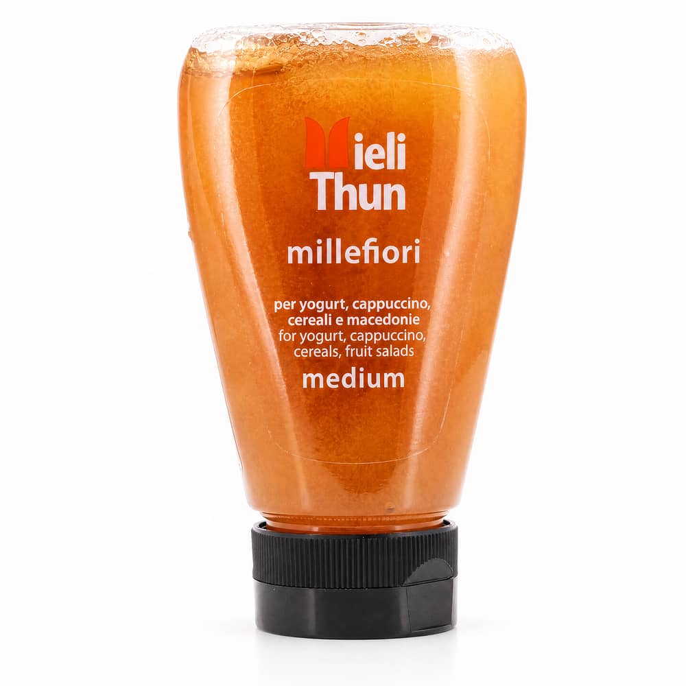 Mieli Thun millefiori medium Wildblütenhonig in Spenderflasche 250 Gramm Produktbild