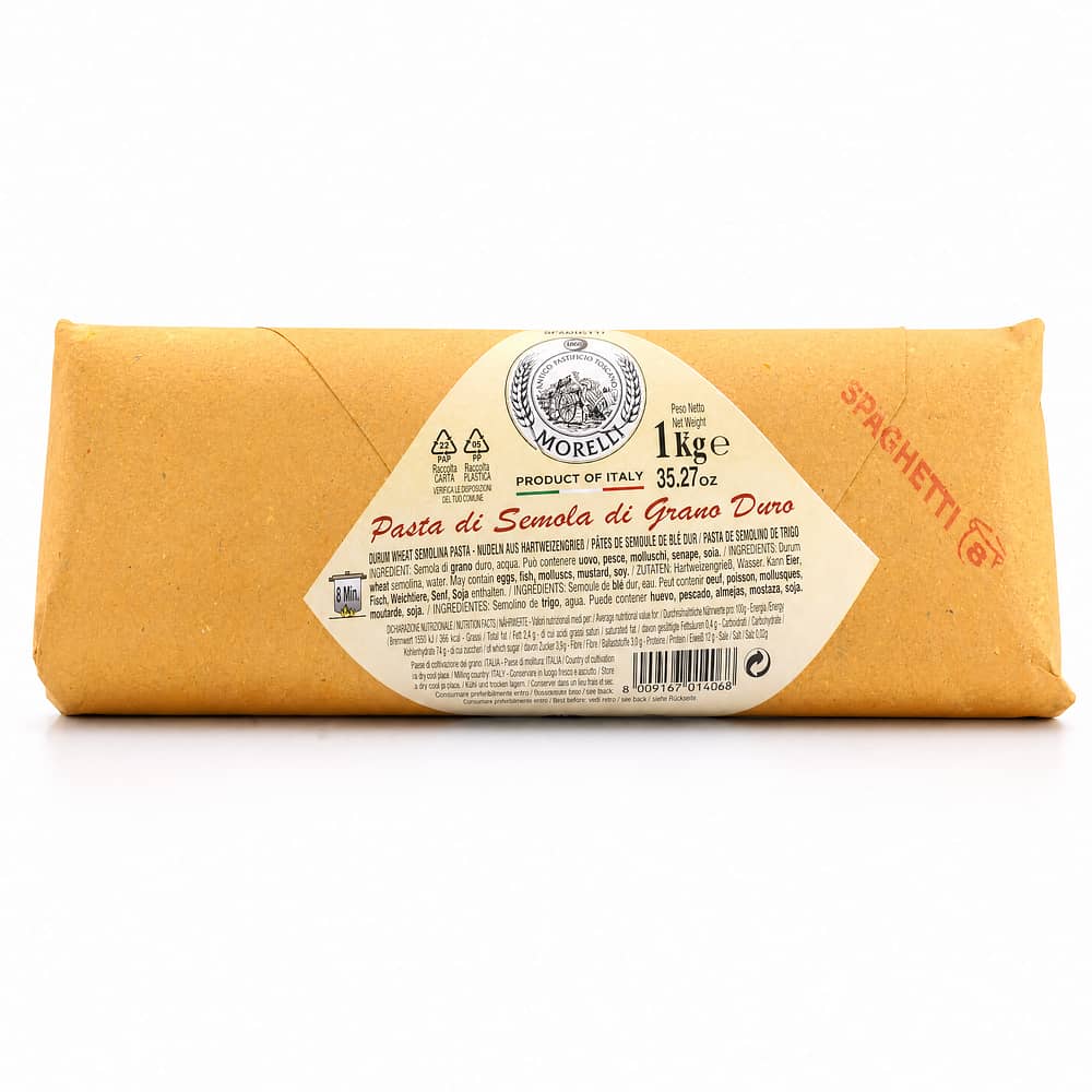 Morelli Spaghetti 1kg Packung (2 x 500g) 1000 Gramm Produktbild