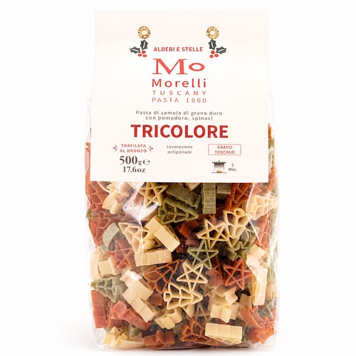Morelli Tricolore Weihnachtsnudeln 500 Gramm Produktbild